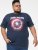 D555 ROGERS Official Captain America Printed T-Shirt Dark Navy - T-krekli - T-krekli - 2XL-14XL