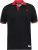 D555 CHESTER Pique Polo With Red Collar With Tipping Detail And Chest Embroidery Black - Polo krekli - Polo krekli - 2XL-8XL