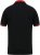 D555 CHESTER Pique Polo With Red Collar With Tipping Detail And Chest Embroidery Black - Polo krekli - Polo krekli - 2XL-8XL