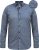 D555 MANGALA Geometric AOP Long Sleeve Shirt With Concealed Button Down Collar Navy - Krekli - Krekli - 2XL-8XL