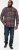 D555 SHERLOCK Check Overshirt With Two Patch Pockets & Button Down Collar Navy - Krekli - Krekli - 2XL-8XL