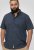D555 Norwich Short Sleeve Micro AOP Shirt With Hidden Button Down Navy - Krekli - Krekli - 2XL-8XL