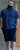 D555 Norwich Short Sleeve Micro AOP Shirt With Hidden Button Down Navy - Krekli - Krekli - 2XL-8XL