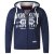 D555 Thurston Full Zip Hoodie Navy - Džemperi un džemperi ar kapuci - Džemperi - 2XL-14XL