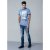 D555 Howie Fine Stripe T-shirt Blue - T-krekli - T-krekli - 2XL-14XL