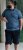 D555 Woolwich AOP Polo Shirt With Ribbed Collar Blue - Polo krekli - Polo krekli - 2XL-8XL