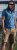 D555 Woolwich AOP Polo Shirt With Ribbed Collar Blue - Polo krekli - Polo krekli - 2XL-8XL
