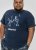D555 Cameron Official Terminator Printed Crew Neck T-Shirt Dark Navy - T-krekli - T-krekli - 2XL-14XL