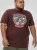 D555 Loughborough Official Gas Monkey Crew Neck T-Shirt Burgundy Black Twist - T-krekli - T-krekli - 2XL-14XL