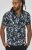 D555 Halifax AOP Hawaiian Print Short Sleeve Polo Blue - T-krekli - T-krekli - 2XL-14XL