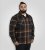D555 Aldershot Long Sleeve Heavy Shacket Overshirt Tan/Navy Check - Krekli - Krekli - 2XL-8XL