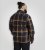 D555 Aldershot Long Sleeve Heavy Shacket Overshirt Tan/Navy Check - Krekli - Krekli - 2XL-8XL