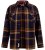 D555 Aldershot Long Sleeve Heavy Shacket Overshirt Tan/Navy Check - Krekli - Krekli - 2XL-8XL