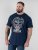 D555 Linton T-krekls ar Daudzkrāsainu Galvaskausa Apdruku Tumši Zils - T-krekli - T-krekli - 2XL-14XL
