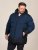 D555 Hank Ripstop Contrast Panelled Padded Hooded Jacket Tumši zila - Jakas & Lietus apģērbs - Jakas - 2XL-12XL