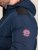 D555 Hank Ripstop Contrast Panelled Padded Hooded Jacket Tumši zila - Jakas & Lietus apģērbs - Jakas - 2XL-12XL