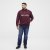 North Latitude Half Zip Džemperis Vīnsarkans - Džemperi un džemperi ar kapuci - Džemperi - 2XL-14XL