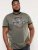 D555 Hereford Brooklyn Motorbike Printed Ringer T-Shirt Khaki - T-krekli - T-krekli - 2XL-14XL