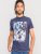D555 Warner Guitar Printed T-Shirt Navy - T-krekli - T-krekli - 2XL-14XL