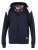 D555 Silverton Contrast Panneled Hoodie Navy - Džemperi un džemperi ar kapuci - Džemperi - 2XL-14XL