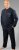 20 Nodi Long Pajamas in Stretch Fleece Cotton with Serafino Collar and Jacket with Pocket and Side Slits Navy - Pidžamas/Loungewear - Vīriešu pidžamas lieli izmēri