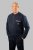 20 Nodi Long Pajamas in Stretch Fleece Cotton with Serafino Collar and Jacket with Pocket and Side Slits Navy - Pidžamas/Loungewear - Vīriešu pidžamas lieli izmēri