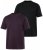 JP1880 702637 T-krekls ar apaļu kakla izgriezumu 2 gab. Tumši violets/Melns - T-krekli - T-krekli - 2XL-14XL