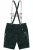 JP1880 Genuine Leather Traditional Lederhosen Shorts Green - Šorti - Šorti - W40-W60