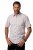 JP1880 Modern Fit Check Print Short Sleeve Shirt Grey - Krekli - Krekli - 2XL-8XL