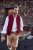 JP1880 Premium Goat Suede Staghorn Embroidery Shorts Leather Brown - Šorti - Šorti - W40-W60