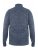 D555 Wilmington Zipper And Button Neck Sweater Blue - Džemperi un džemperi ar kapuci - Džemperi - 2XL-14XL