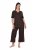 Ulla Popken 806944 Pidžama ar īsām piedurknēm Brūns - Pidžamas/Loungewear - 