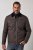 JP1880 811805 Stepēta jaka ar velveta apkakli Melnbrūns - Jakas & Lietus apģērbs - Jakas - 2XL-12XL
