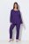 Ulla Popken 812441 Pidžama ar garām piedurknēm un mežģīnēm Karaliski zils - Pidžamas/Loungewear - 
