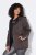 Ulla Popken 812880 Adīta flīsa jaka ar teddy flīsu Taupe - Fleece apģērbs - 