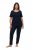 Ulla Popken 821244 Pidžama ar punktiem Tumši zils - Pidžamas/Loungewear - 