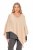 Ulla Popken Knit Pointed Hem Poncho Nature Melange - Džemperi un džemperi ar kapuci - 