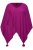 Ulla Popken Knit Pointed Hem Poncho Berry - Džemperi un džemperi ar kapuci - 