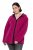 Ulla Popken 823371 Teddy jaka ar kapuci un stepētām kabatām Fuksija - Fleece apģērbs - 