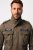 JP1880 Field Jacket with Badges Vintage Look TALL Moss Green - TALL jakas - TALL jakas gariem vīriešiem