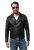 JP1880 830586 Biker jaka no jēra napas Melns - Jakas & Lietus apģērbs - Jakas - 2XL-12XL