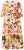 Ulla Popken 832512 Ziedaina linu jaukuma kleita ar 3/4 piedurknēm Sarkans - Maxi kleitas - Sieviešu maxi kleitas lielos izmēros