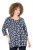 Ulla Popken Snowflake Print 3/4 Sleeve A-Line Tee Navy - Apdrukāti T-krekli sievietēm - 