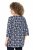 Ulla Popken Snowflake Print 3/4 Sleeve A-Line Tee Navy - Apdrukāti T-krekli sievietēm - 