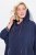 Ulla Popken 837190 Mājas pončo ar kapuci Tumši violets - Pidžamas/Loungewear - 