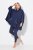 Ulla Popken 837190 Mājas pončo ar kapuci Tumši violets - Pidžamas/Loungewear - 