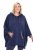 Ulla Popken 837190 Mājas pončo ar kapuci Tumši violets - Pidžamas/Loungewear - 