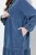 Ulla Popken 840972 Džempera kleita ar volāniem Indigo - Sporta auduma kleitas - 