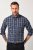 JP1880 Checked Shirt Long Sleeve Kent Collar Anthracite - Krekli - Krekli - 2XL-8XL