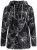 Ulla Popken 842758 Ziedaina flīsa jaka ar kapuci Melns - Fleece apģērbs - 
